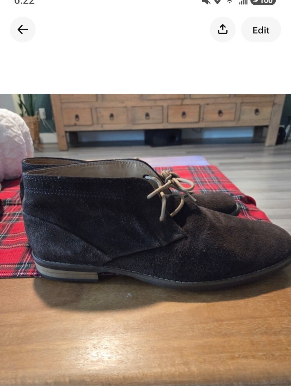 CALVIN KLEIN MEN'S WILSON DARK BROWN SUEDE LEATHER CHUKKA BOOTS SIZE 9.5 NWOT